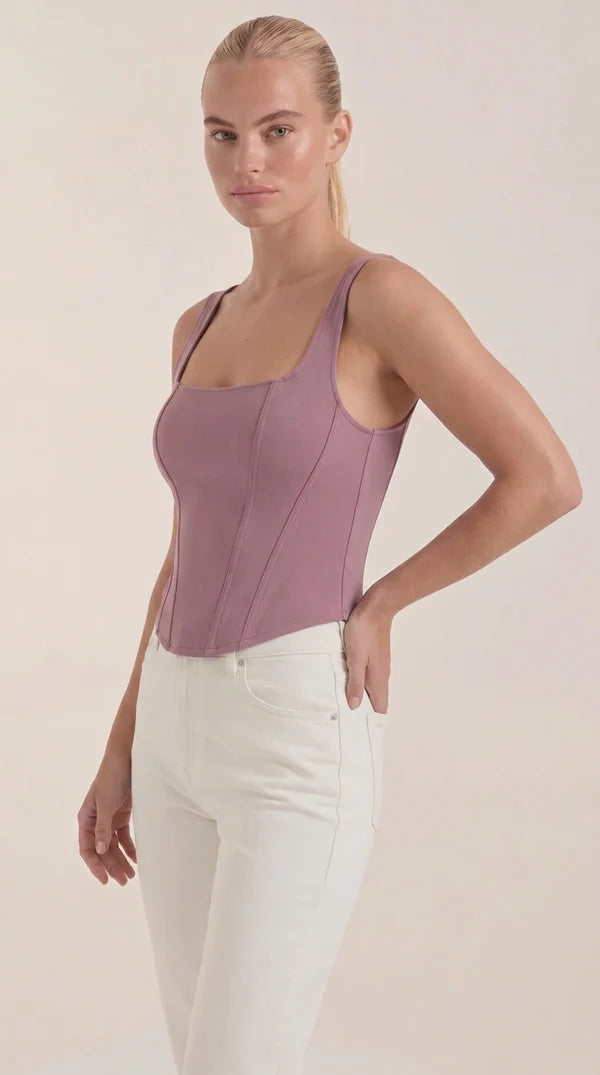 Top tipo corsé ajustado para mujer