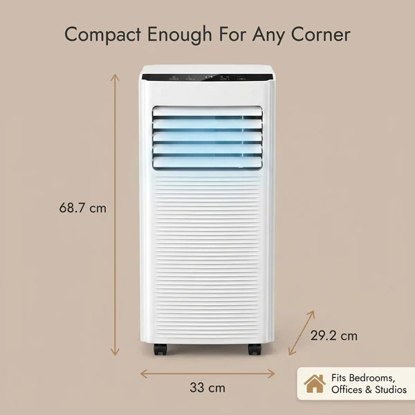 Climatiseur-déshumidificateur 2-en-1 – Climatiseur portable de 9 000 BTU pour les pièces chaudes et humides