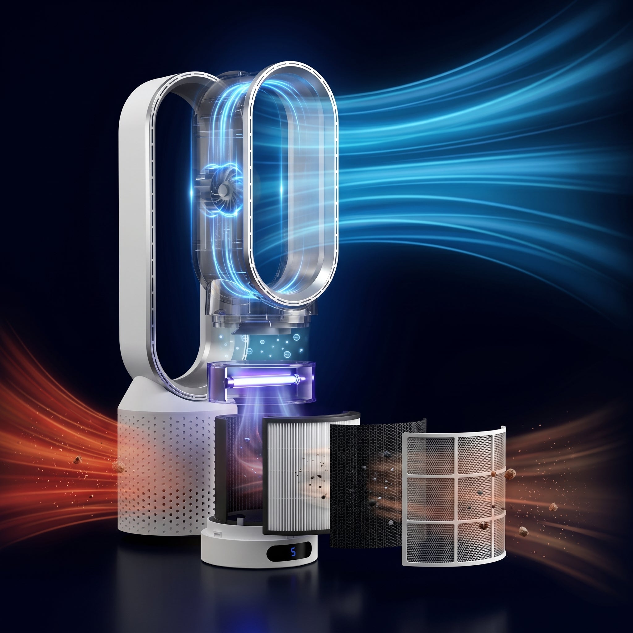 AirPure: enfriador de aire, purificador de aire con luz UV e ionizador 3 en 1 [Oferta limitada por el Mundial]