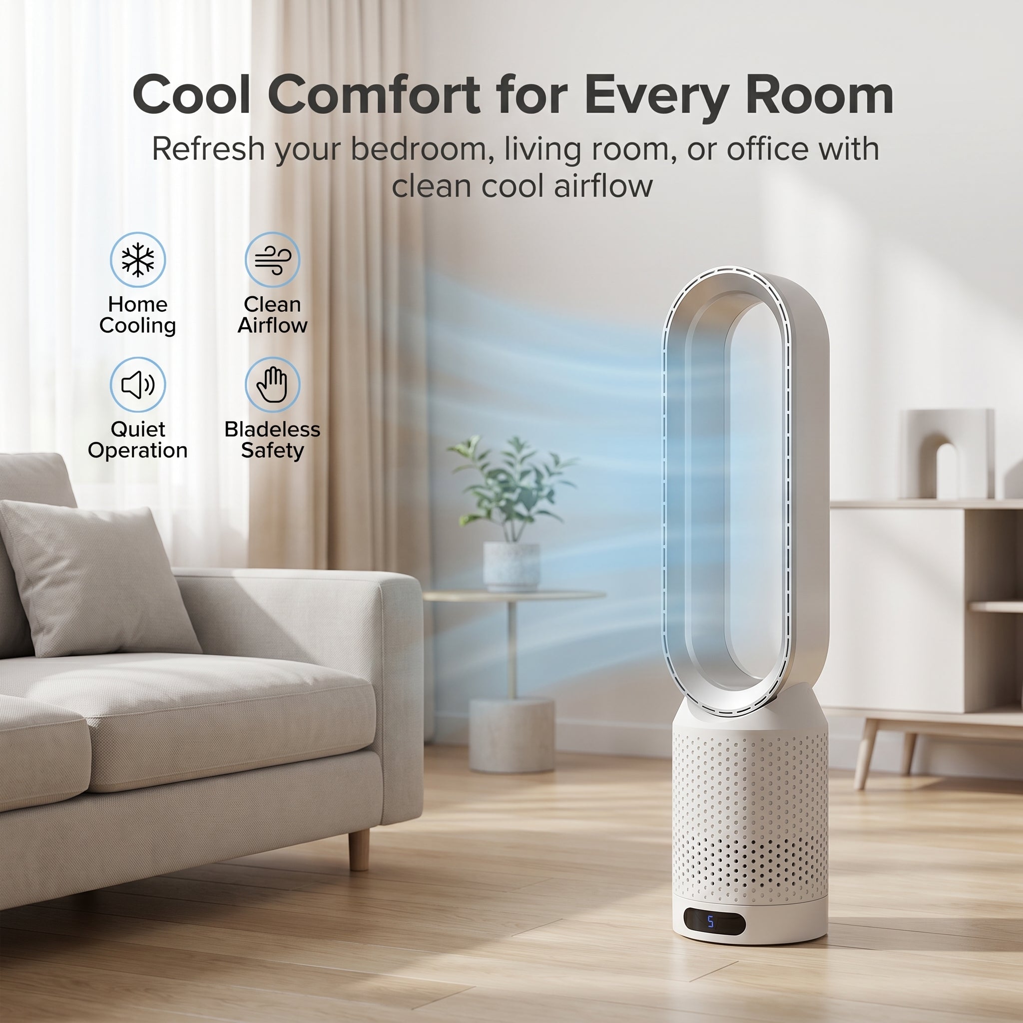 AirPure: enfriador de aire, purificador de aire con luz UV e ionizador 3 en 1 [Oferta limitada por el Mundial]