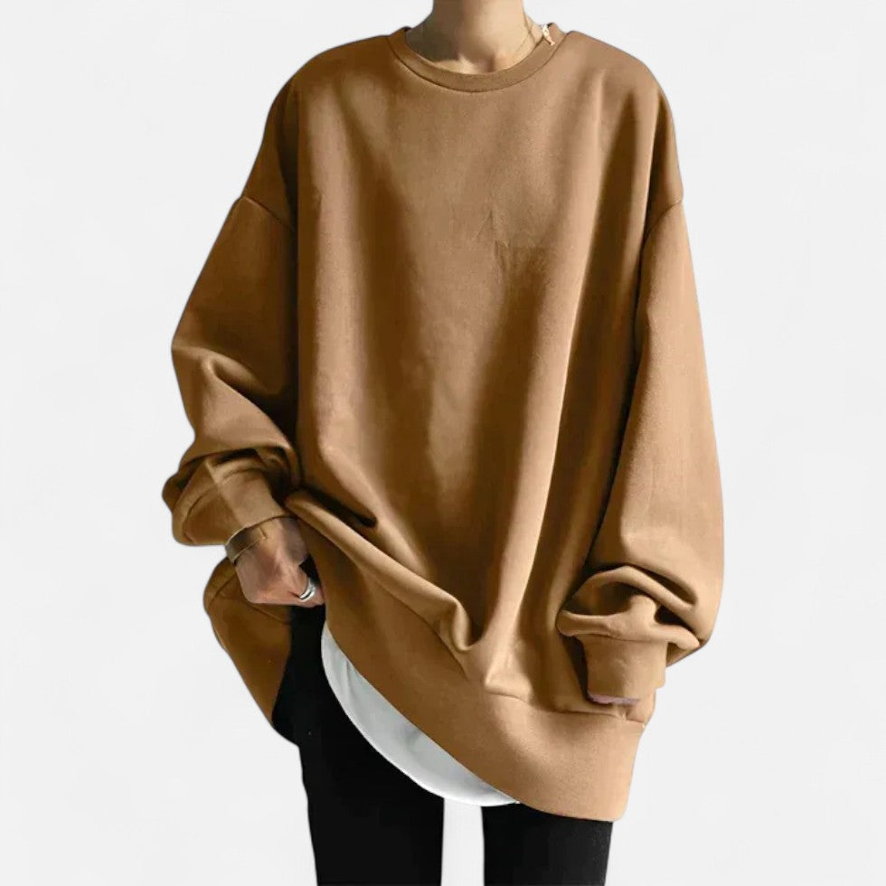 Oversized Crew Neck Sweater for Women - Image 2