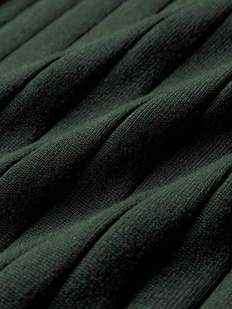 Polo de punto de rayas verticales para hombre | Prenda de punto de manga corta y cuello con solapas, ideal para un estilo business casual y un look elegante para el día a día