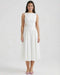 Elegant A-Line Midi Dress with Open Back Detail