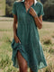 Robe-chemise à manches courtes pour femme | Robe de bureau décontractée mi-longue à boutons, idéale pour le quotidien et les sorties du week-end