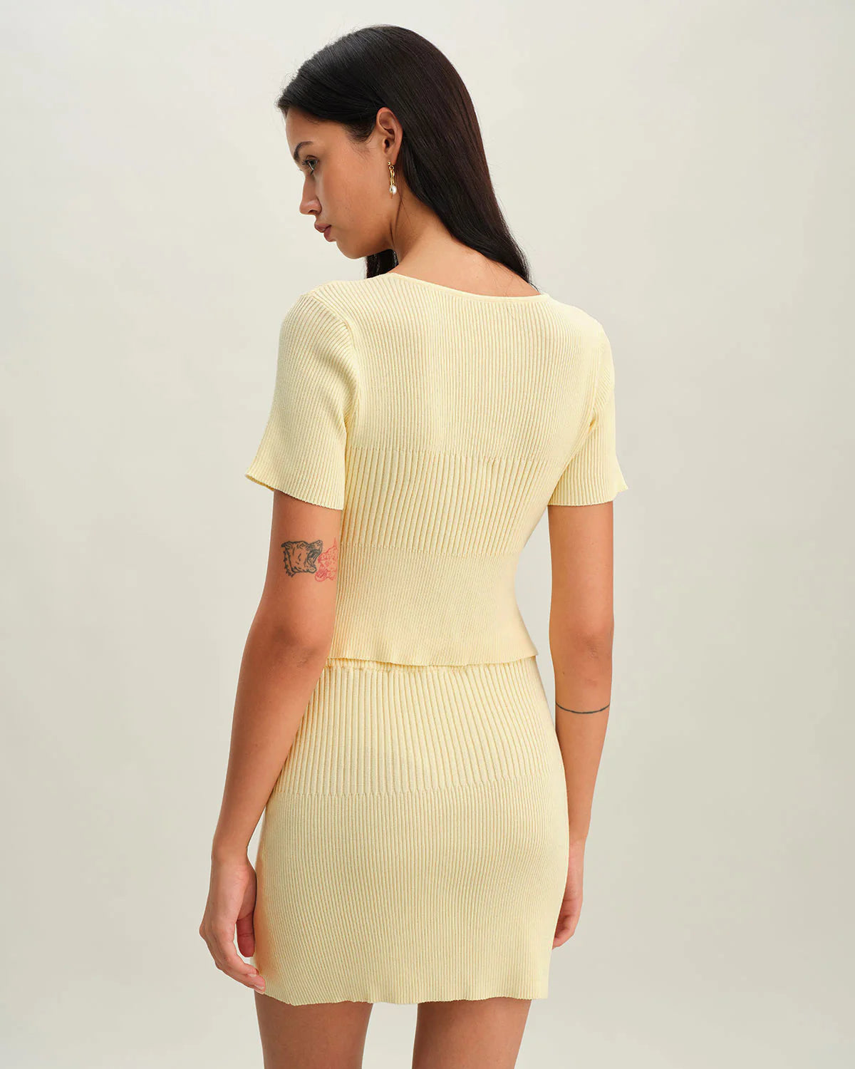 Minifalda de punto para mujer con cintura elástica | Falda informal de punto suave y elástico, ideal para el día a día y con un ajuste cómodo