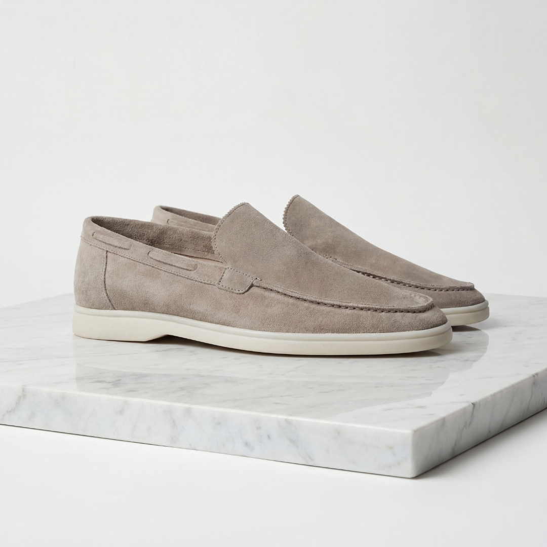 Mocasines de ante para hombre | Zapatos clásicos y informales sin cordones, tanto para ocasiones formales como para el día a día | Zapatos cómodos de corte estrecho, ideales para caminar