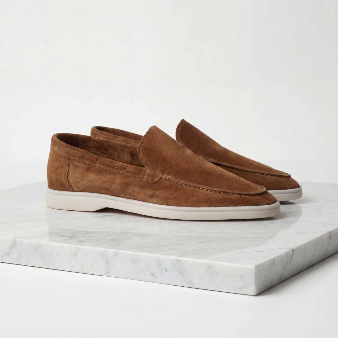 Mocasines de ante para hombre | Zapatos clásicos y informales sin cordones, tanto para ocasiones formales como para el día a día | Zapatos cómodos de corte estrecho, ideales para caminar