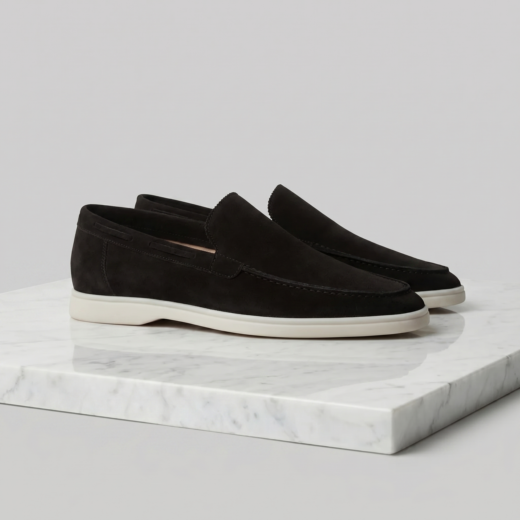 Mocasines de ante para hombre | Zapatos clásicos y informales sin cordones, tanto para ocasiones formales como para el día a día | Zapatos cómodos de corte estrecho, ideales para caminar