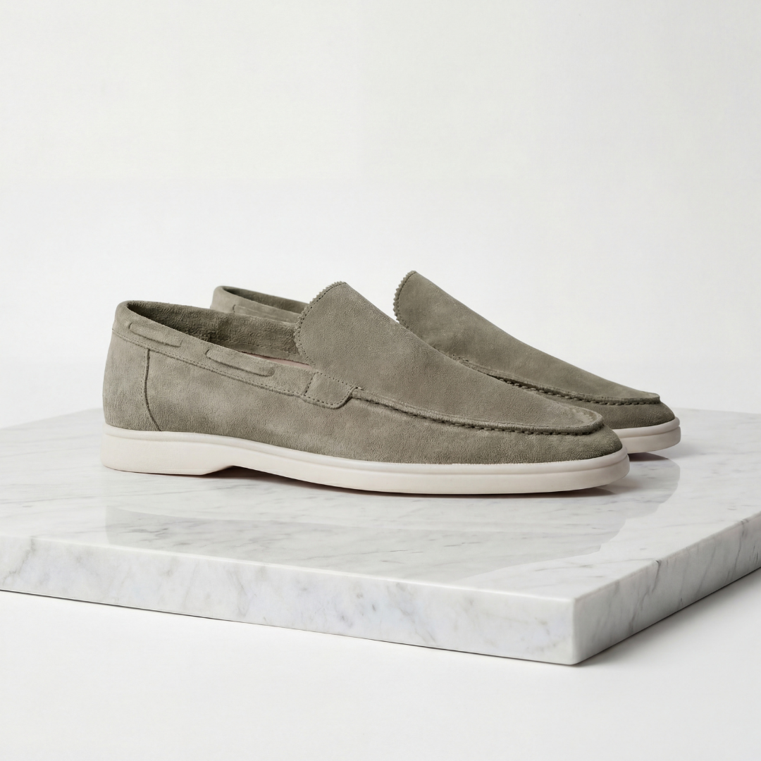 Mocasines de ante para hombre | Zapatos clásicos y informales sin cordones, tanto para ocasiones formales como para el día a día | Zapatos cómodos de corte estrecho, ideales para caminar