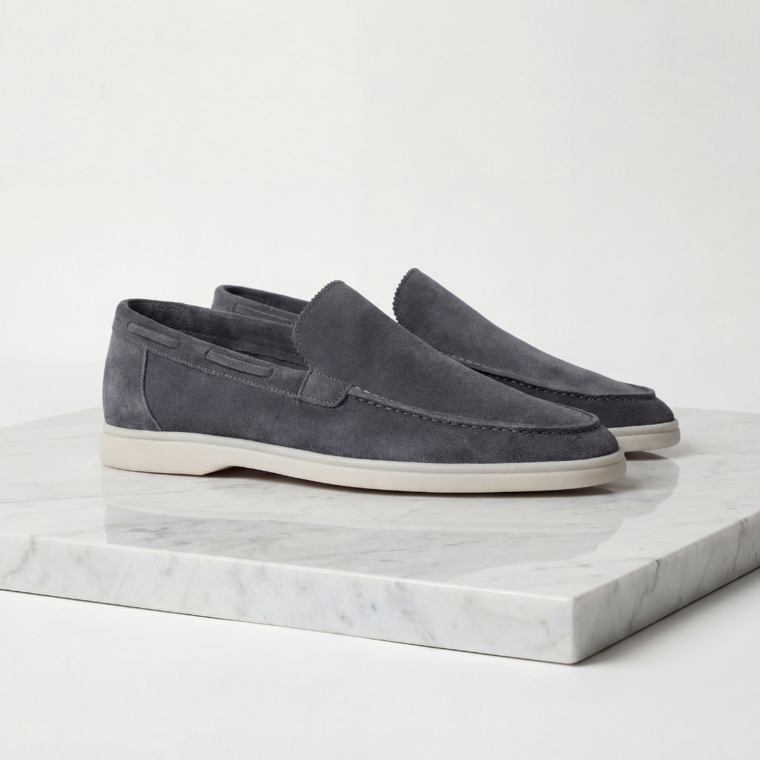 Mocasines de ante para hombre | Zapatos clásicos y informales sin cordones, tanto para ocasiones formales como para el día a día | Zapatos cómodos de corte estrecho, ideales para caminar