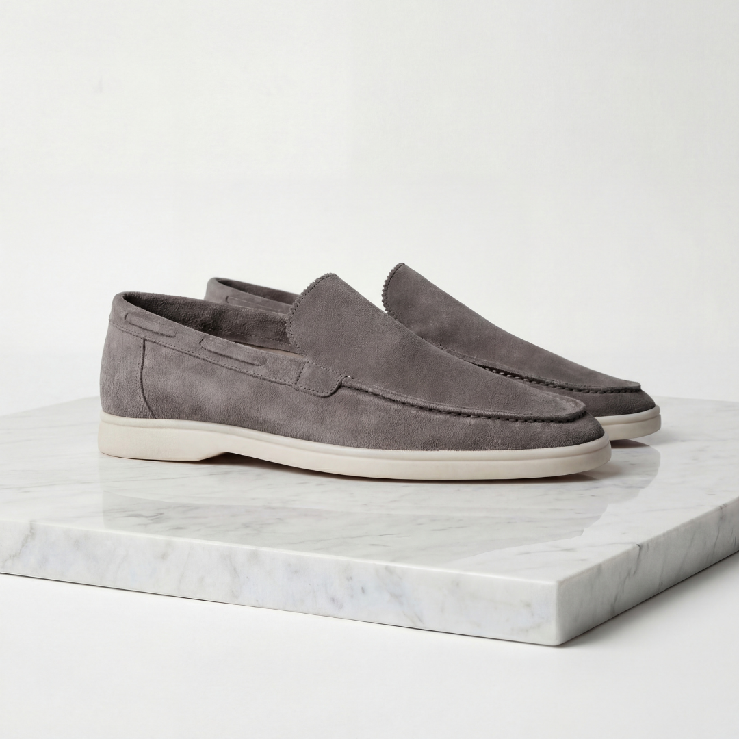 Mocasines de ante para hombre | Zapatos clásicos y informales sin cordones, tanto para ocasiones formales como para el día a día | Zapatos cómodos de corte estrecho, ideales para caminar