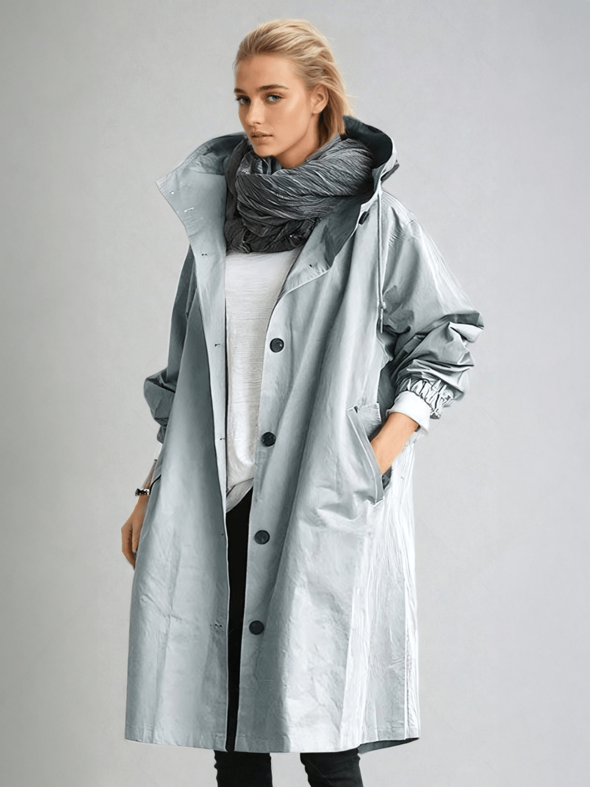Trench-coat imperméable pour femme | Veste de pluie longue et légère pour un usage quotidien | Vêtement d'extérieur classique adapté à toutes les conditions météorologiques, idéal pour jouer les superpositions