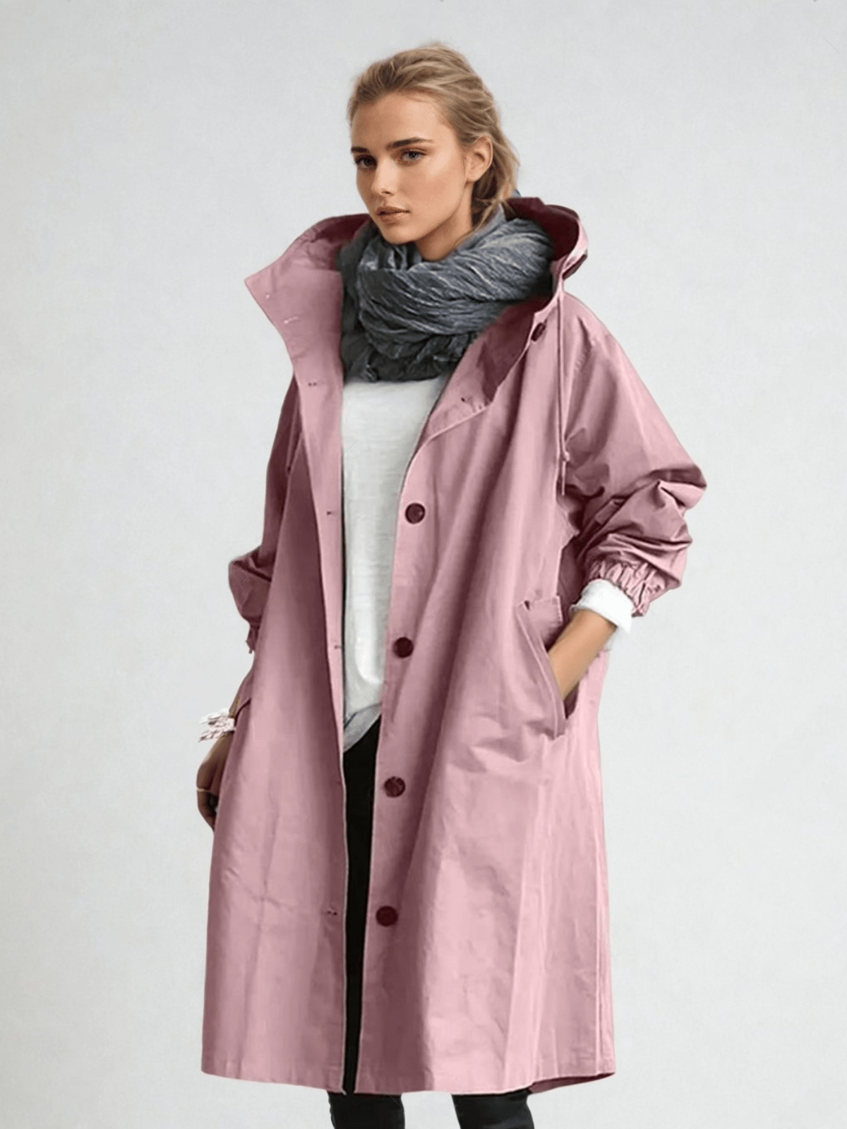 Trench-coat imperméable pour femme | Veste de pluie longue et légère pour un usage quotidien | Vêtement d'extérieur classique adapté à toutes les conditions météorologiques, idéal pour jouer les superpositions