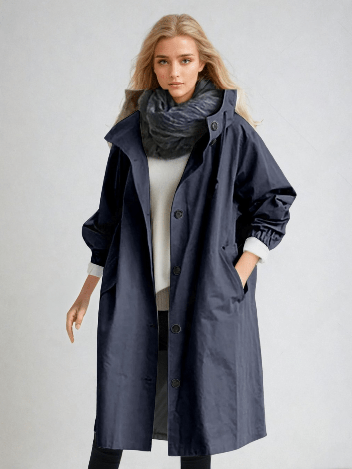 Trench-coat imperméable pour femme | Veste de pluie longue et légère pour un usage quotidien | Vêtement d'extérieur classique adapté à toutes les conditions météorologiques, idéal pour jouer les superpositions