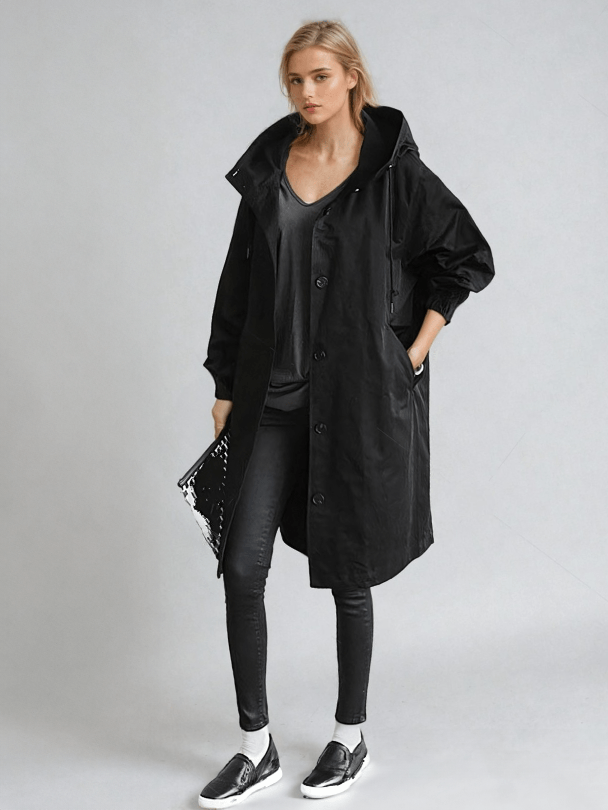 Trench-coat imperméable pour femme | Veste de pluie longue et légère pour un usage quotidien | Vêtement d'extérieur classique adapté à toutes les conditions météorologiques, idéal pour jouer les superpositions