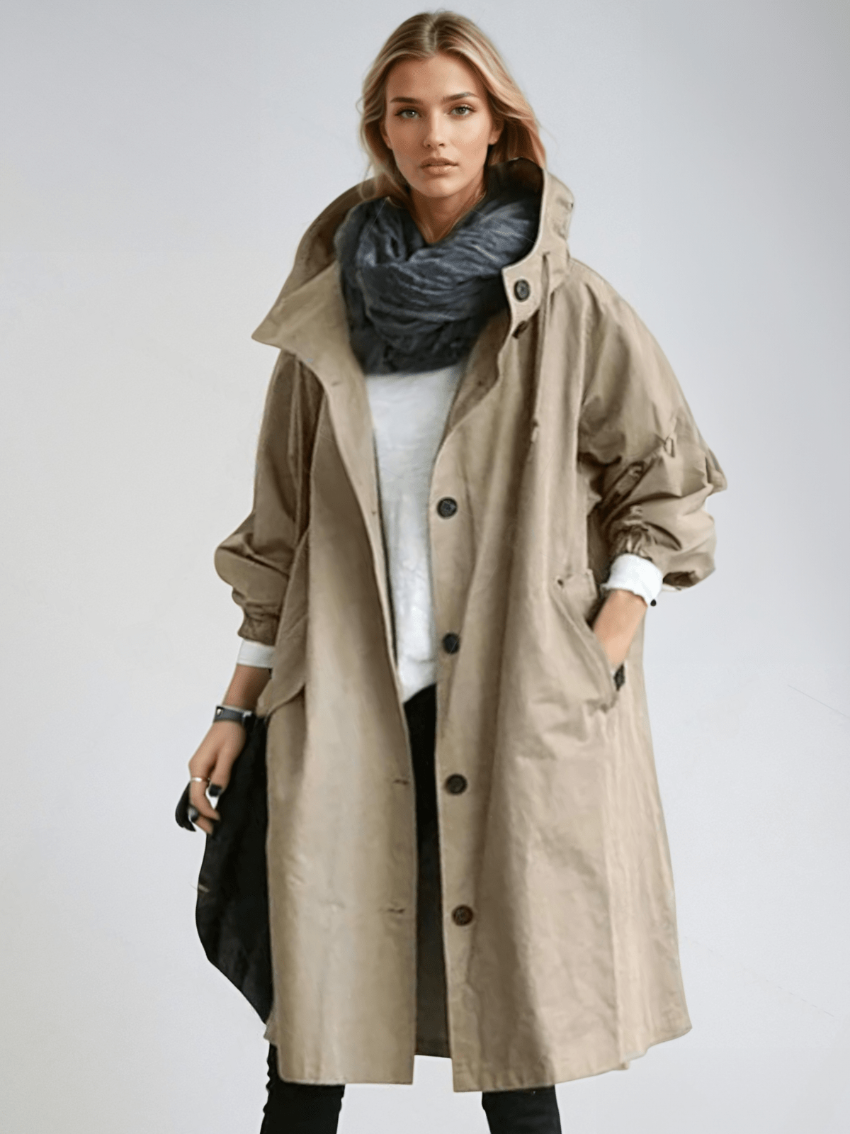 Trench-coat imperméable pour femme | Veste de pluie longue et légère pour un usage quotidien | Vêtement d'extérieur classique adapté à toutes les conditions météorologiques, idéal pour jouer les superpositions