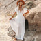 Robe de plage longue pour femme | Robe d'été fluide pour les vacances | Robe longue et légère, idéale pour les vacances et les moments de détente en plein air