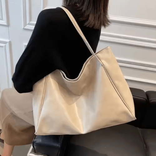 Grand sac à main en cuir à bandoulière pour femme