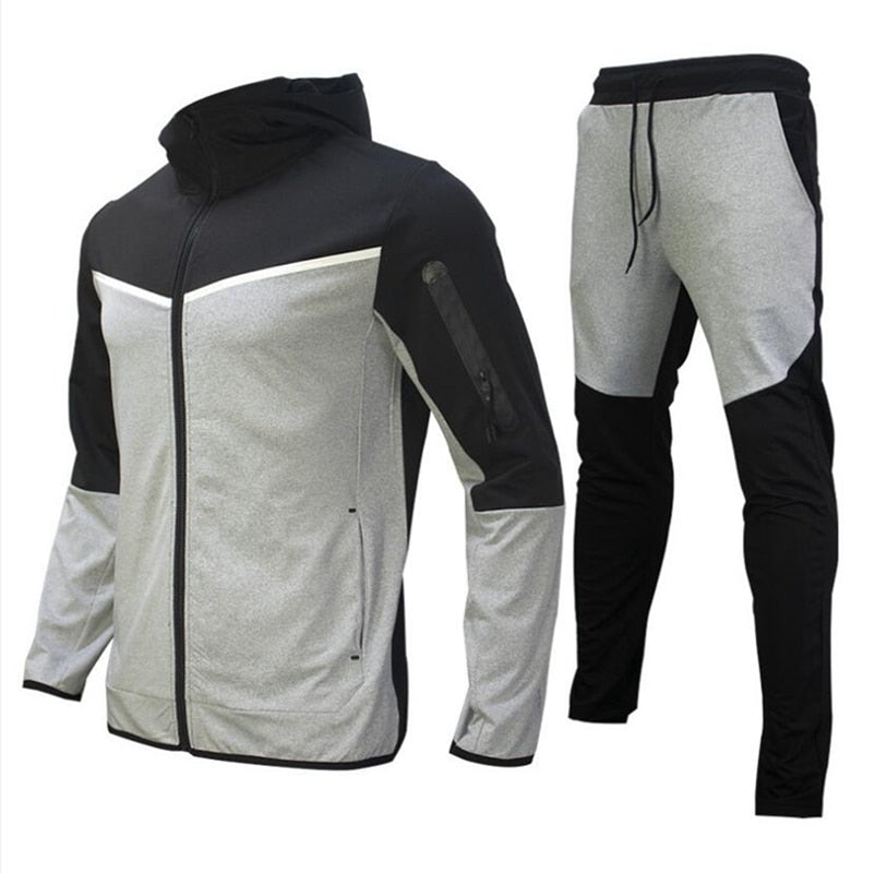 Image of Men's Full Zip Color Block Tracksuit