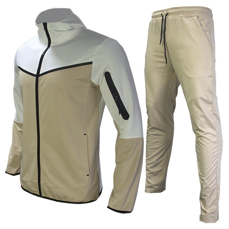 Image of Men's Full Zip Color Block Tracksuit