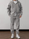 Set pantaloni da tuta con zip integrale da uomo