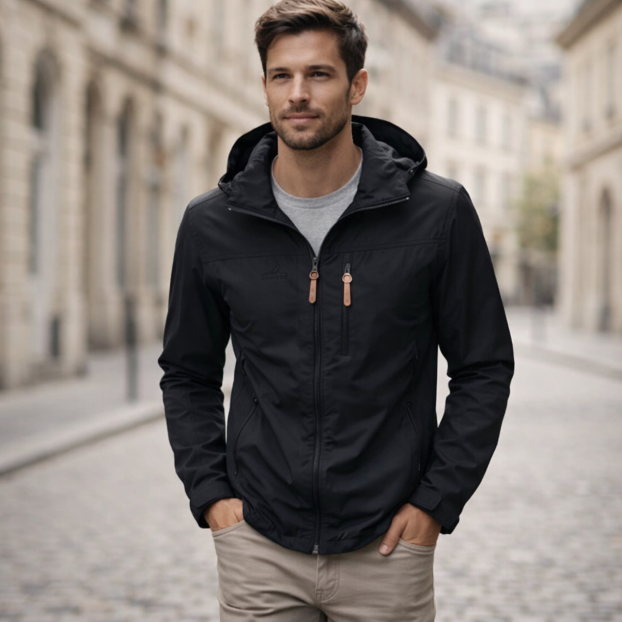 Image of Men's Hooded Lightweight Outdoor Jacket