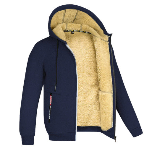 Image of Men's Zip-Up Fleece-Lined Hoodie