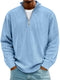 Men's Ribbed Knit Quarter-Zip Sweater - Lightweight Half Zip Pullover Jumper with Stand Collar for Smart Casual Layering