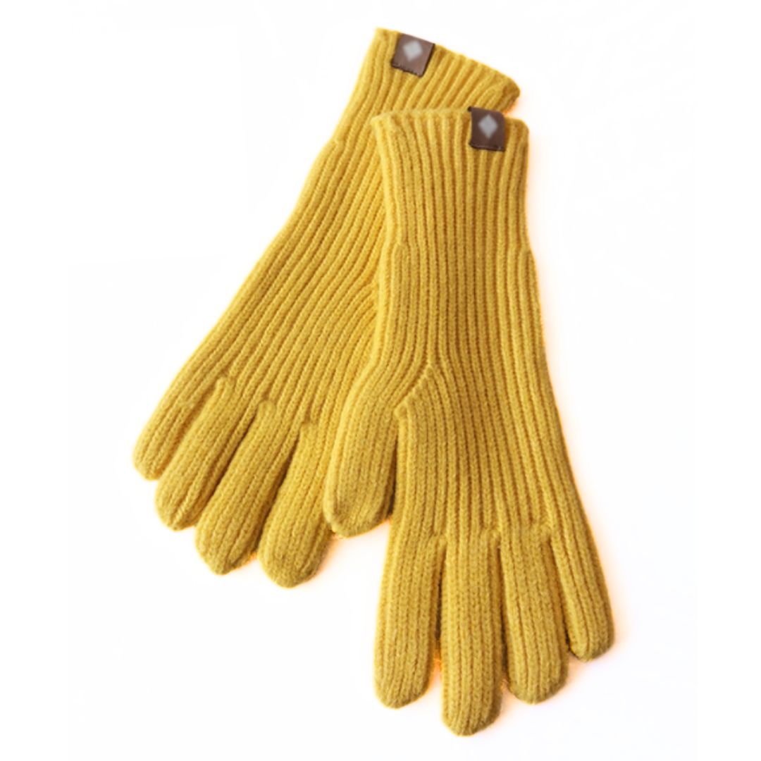 Cotton Blend Knit Gloves