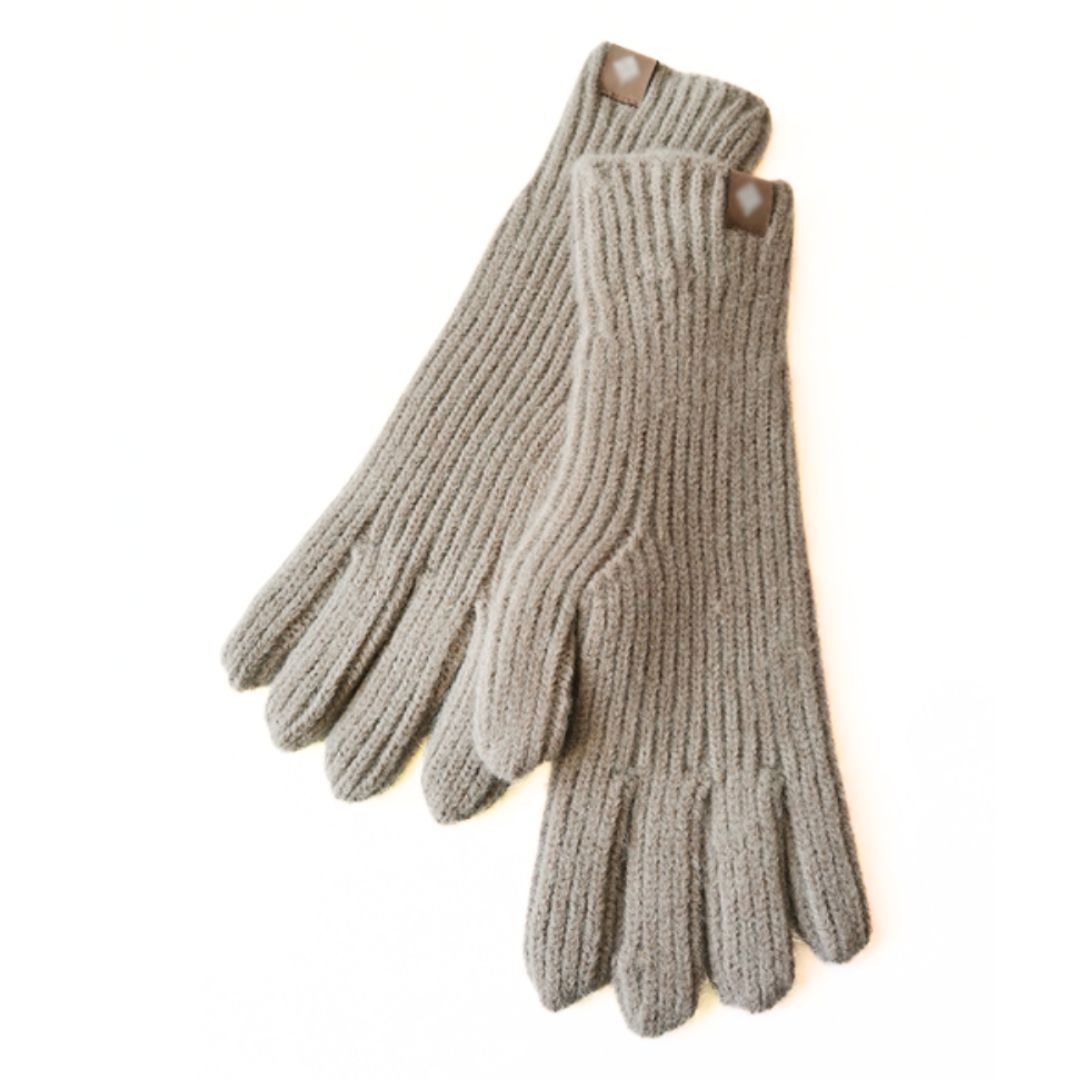 Cotton Blend Knit Gloves