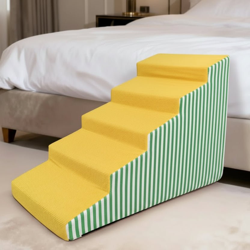Image of Pet's Striped 3-Step Stairs