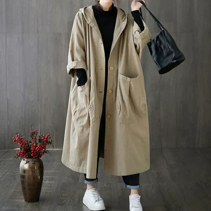 Trench-coat classique surdimensionné avec ceinture pour femmes