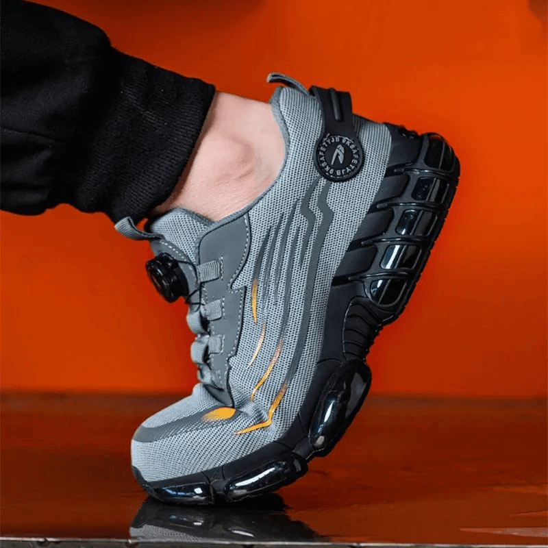 Men's Steel Toe Safety Sneakers | Lightweight Puncture Proof Work Shoes | Breathable Non-Slip Protective Trainers for Men