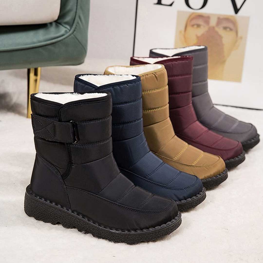 Botas de nieve para mujer impermeables y cortaviento - Botas de invierno cálidas para la nieve y la lluvia