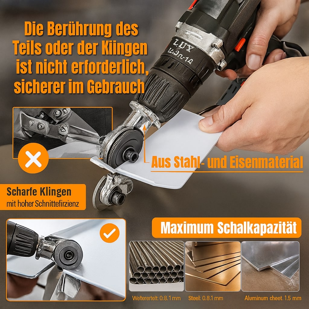Metal Cutter Drill Attachment for Precise Sheet Metal Cutting