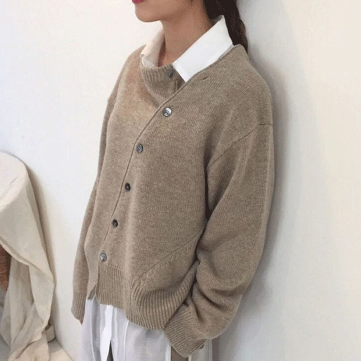 Button-Front Cardigan Sweater for Women - Image 3