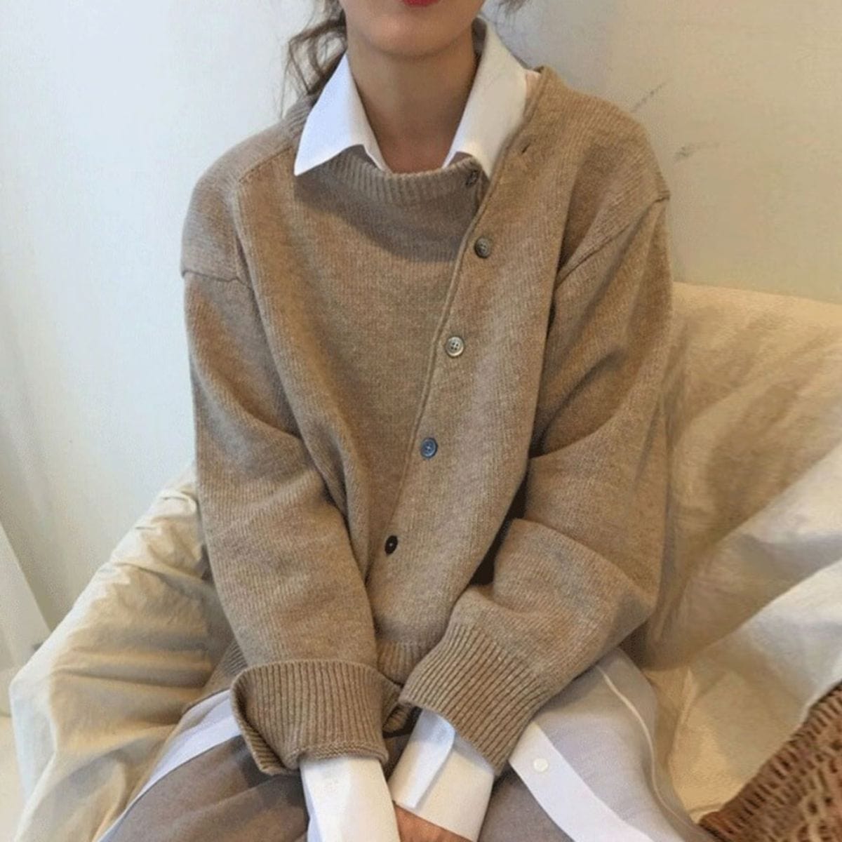 Button-Front Cardigan Sweater for Women - Image 1
