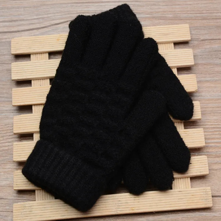 Fashion-Forward Stretch Knit Gloves for Women