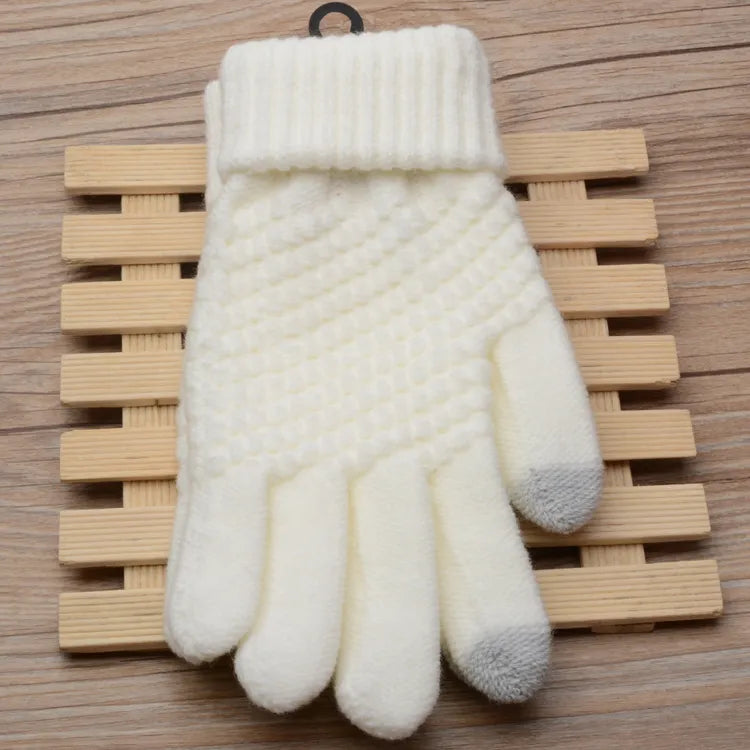 Fashion-Forward Stretch Knit Gloves for Women