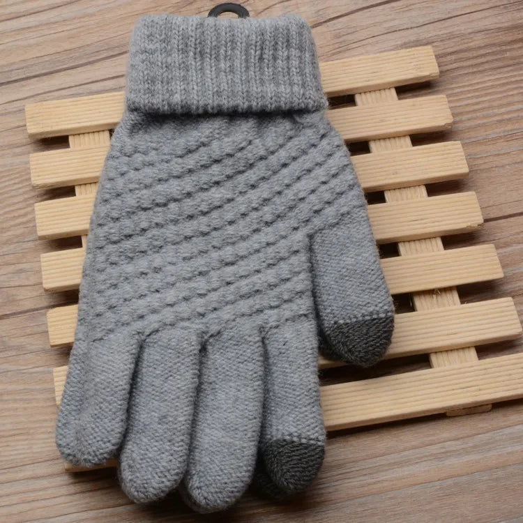Fashion-Forward Stretch Knit Gloves for Women