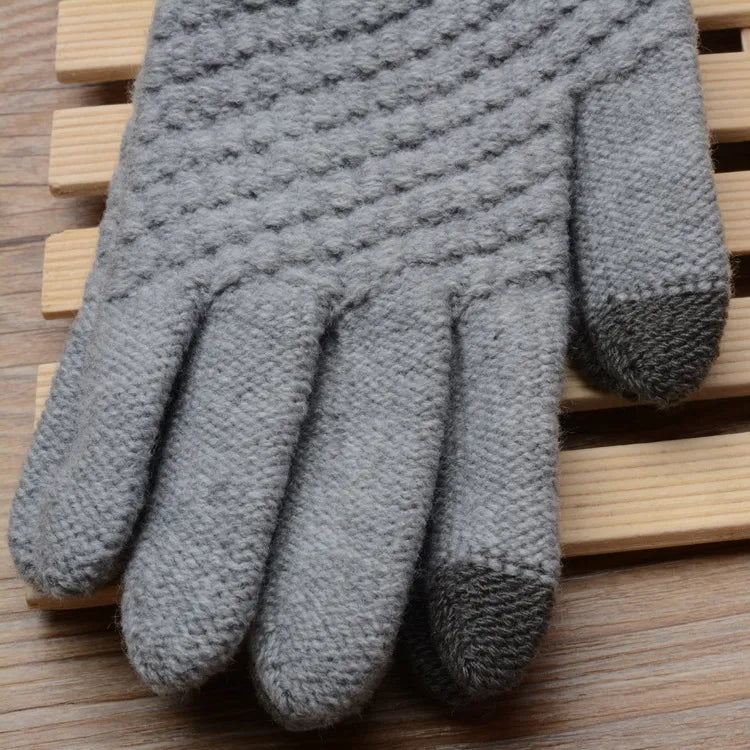 Fashion-Forward Stretch Knit Gloves for Women