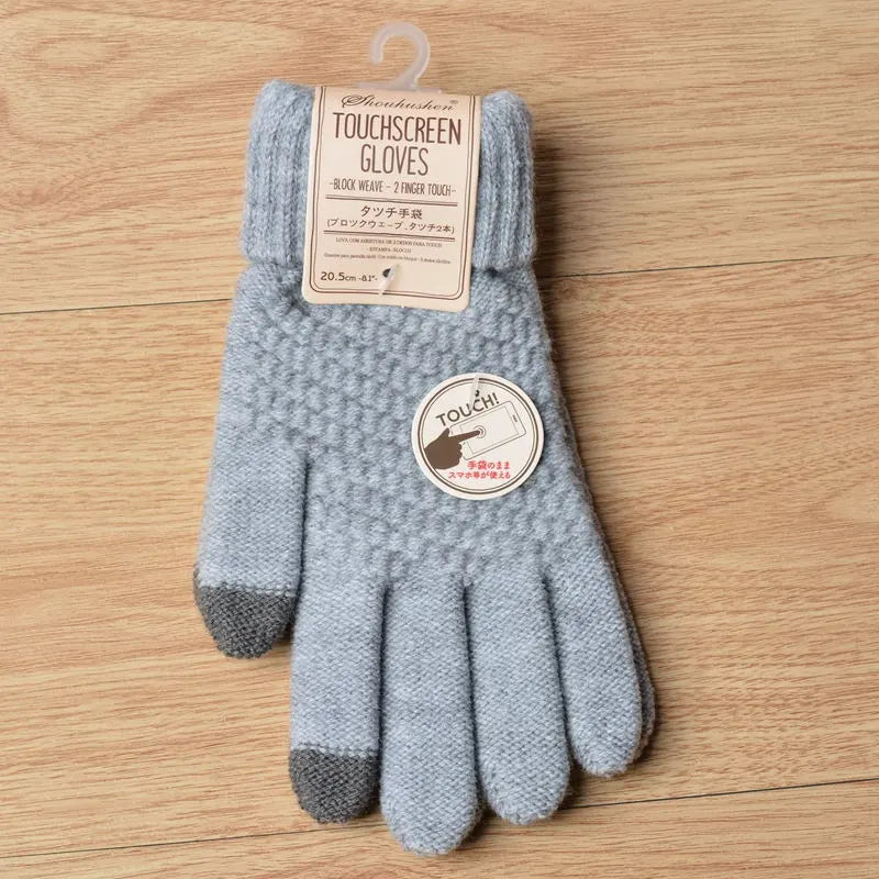 Fashion-Forward Stretch Knit Gloves for Women