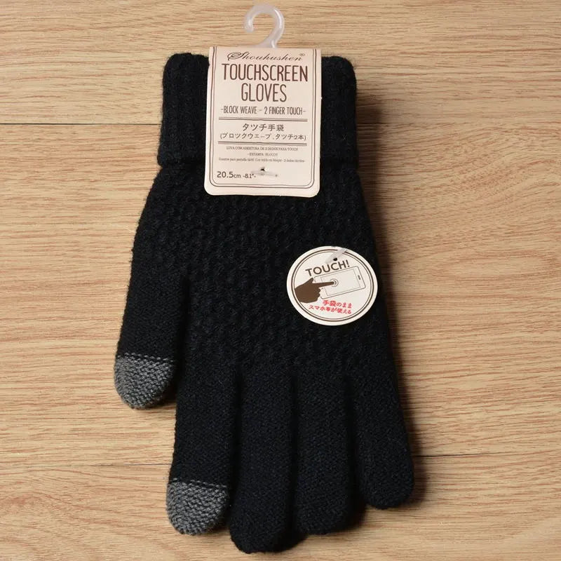 Fashion-Forward Stretch Knit Gloves for Women
