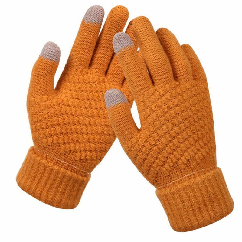 Fashion-Forward Stretch Knit Gloves for Women