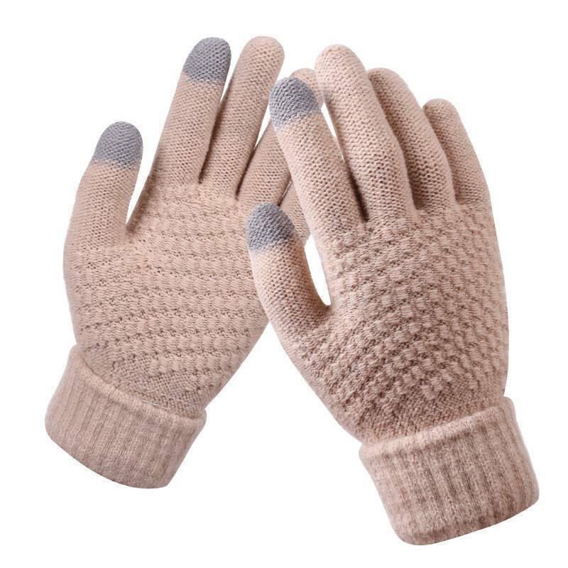 Fashion-Forward Stretch Knit Gloves for Women