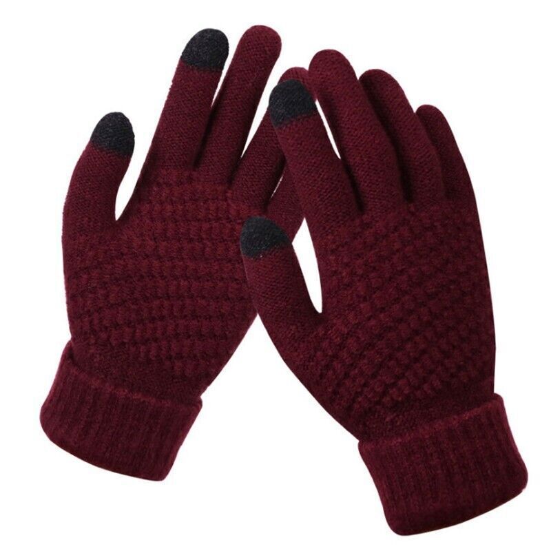 Fashion-Forward Stretch Knit Gloves for Women