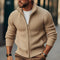 Classic thermal cardigan for men with full-length zipper