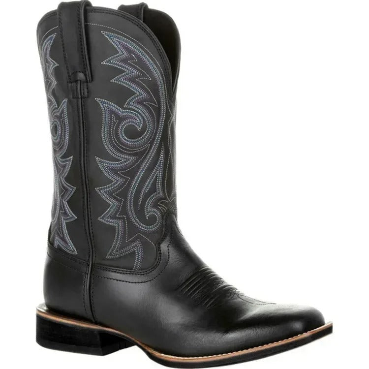 Embroidered Western Cowboy Boots for Men - Image 1