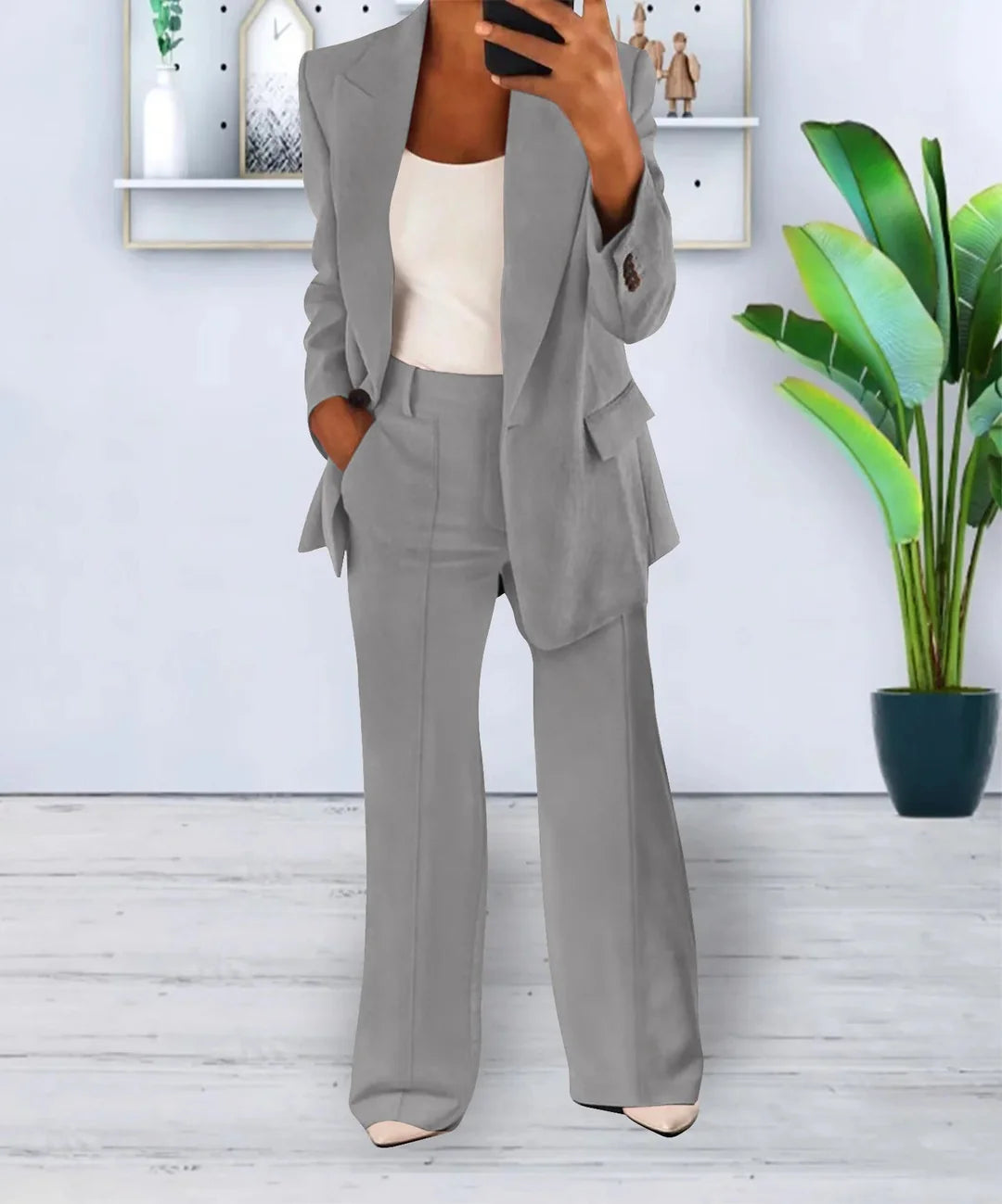 Women’s Two-Piece Blazer and Trouser Set