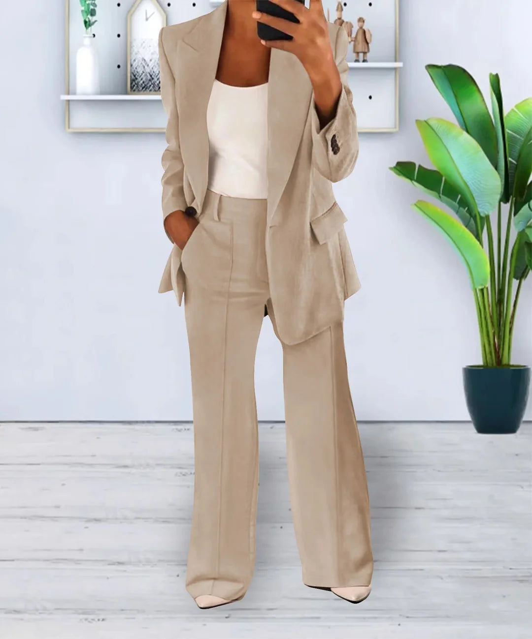 Women’s Two-Piece Blazer and Trouser Set